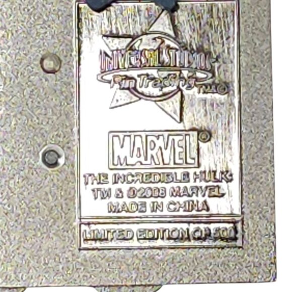 Universal Studios 2008 The Incredible Hulk Limited Edition 500 3-D Pin Pinback - Picture 4 of 12